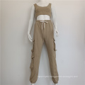 New Design Street Style Women Cargo Pants Solid Loose Fit Pants